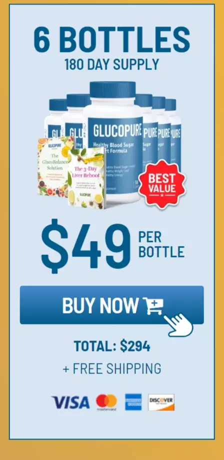 GlucoPure™ 6 bottles pricing